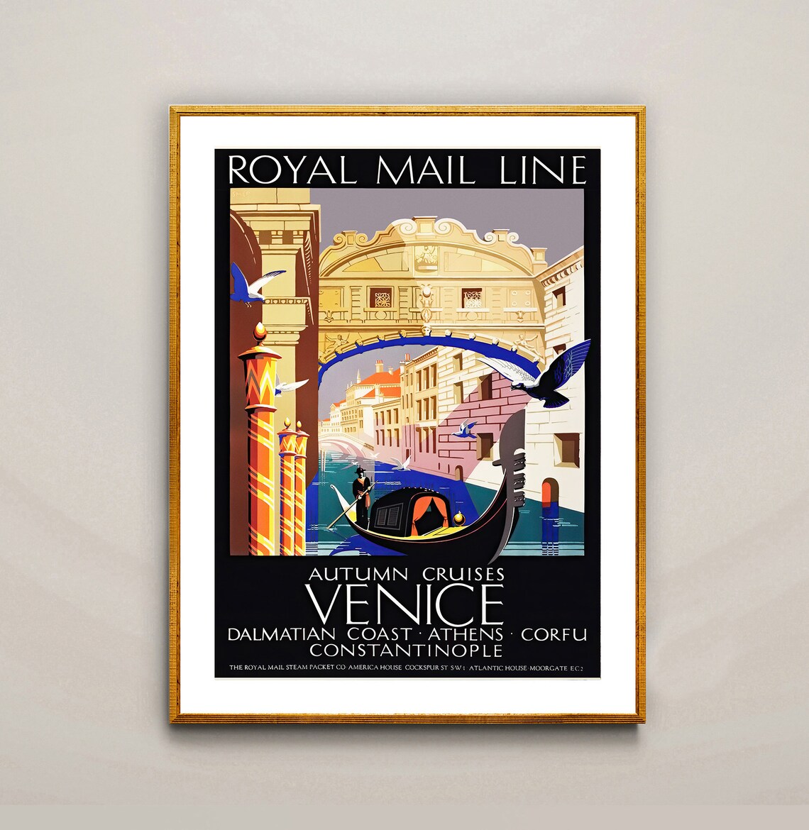 Venice Italy Vintage Travel Poster, Venezia Wall Decor - Image 2