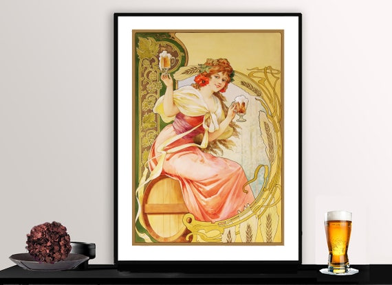 Beer Advertising Vintage Fooddrink Poster Poster Paper Or Print Gift Idea