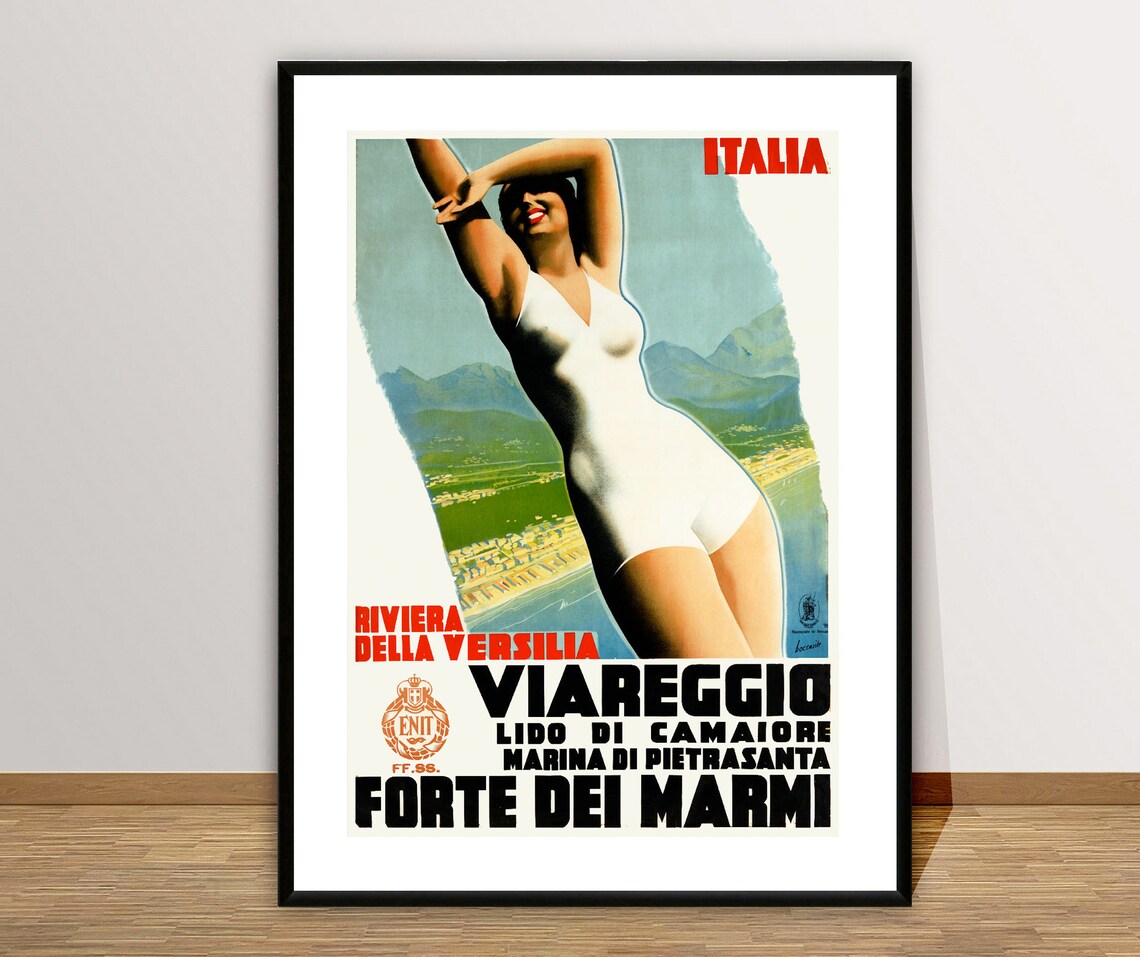 Viareggio Riviera Della Versilia Travel Poster, Italy - Image 2