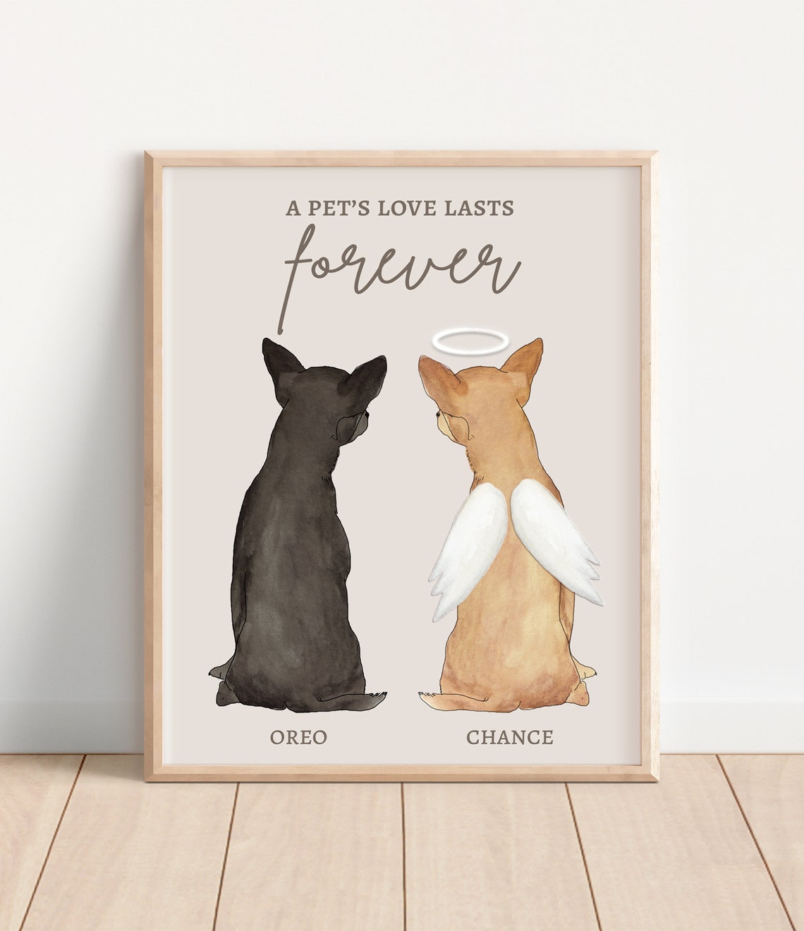 A Pets Love Lasts Forever Oreo and Chance Chihuahua Memorial Poster