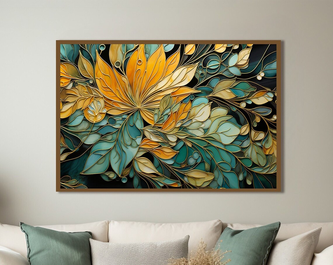 Boho Botanical Abstract Nature-Inspired Poster Print