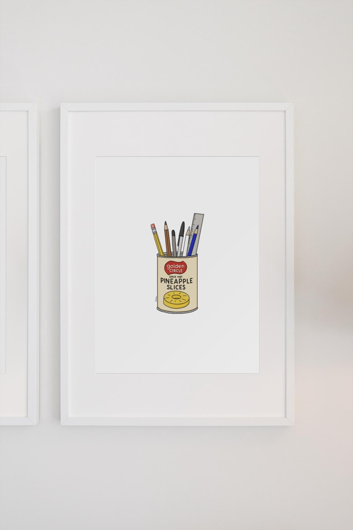 Pineapple Slices Illustration, Australian Home Decor