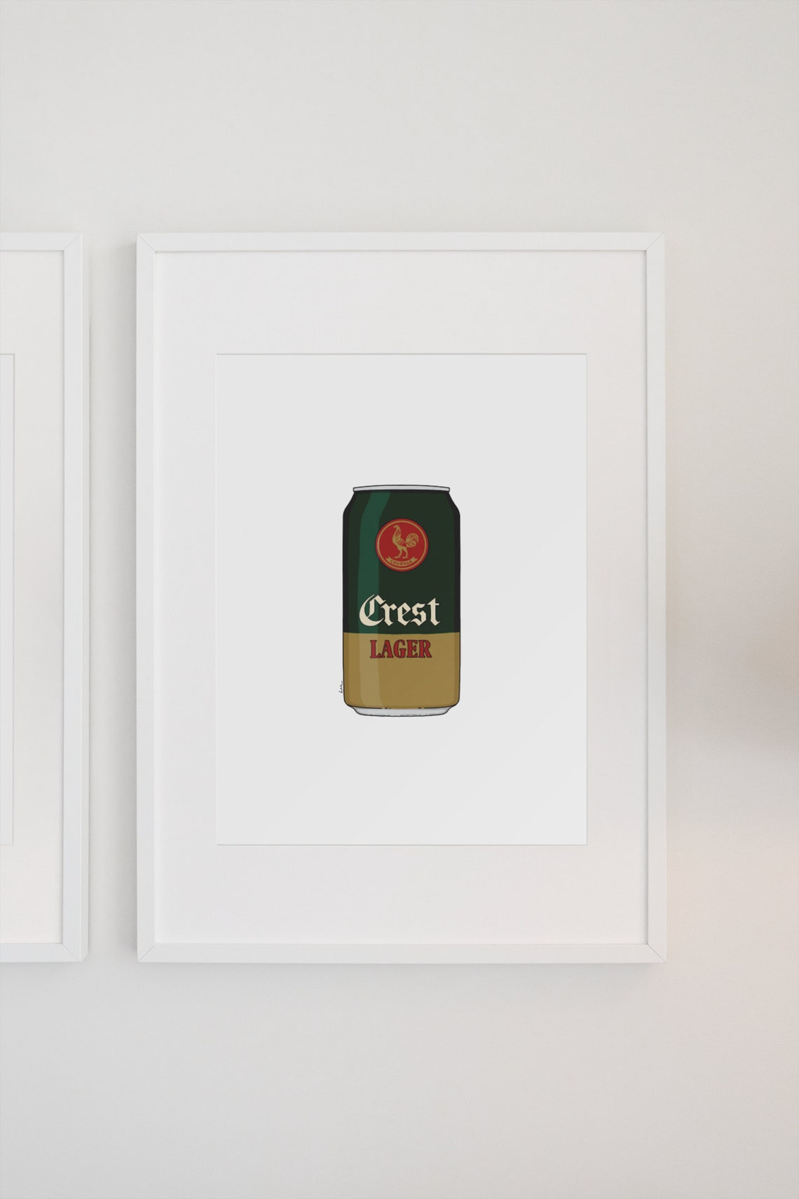 Beer Series Crest Lager Art Print