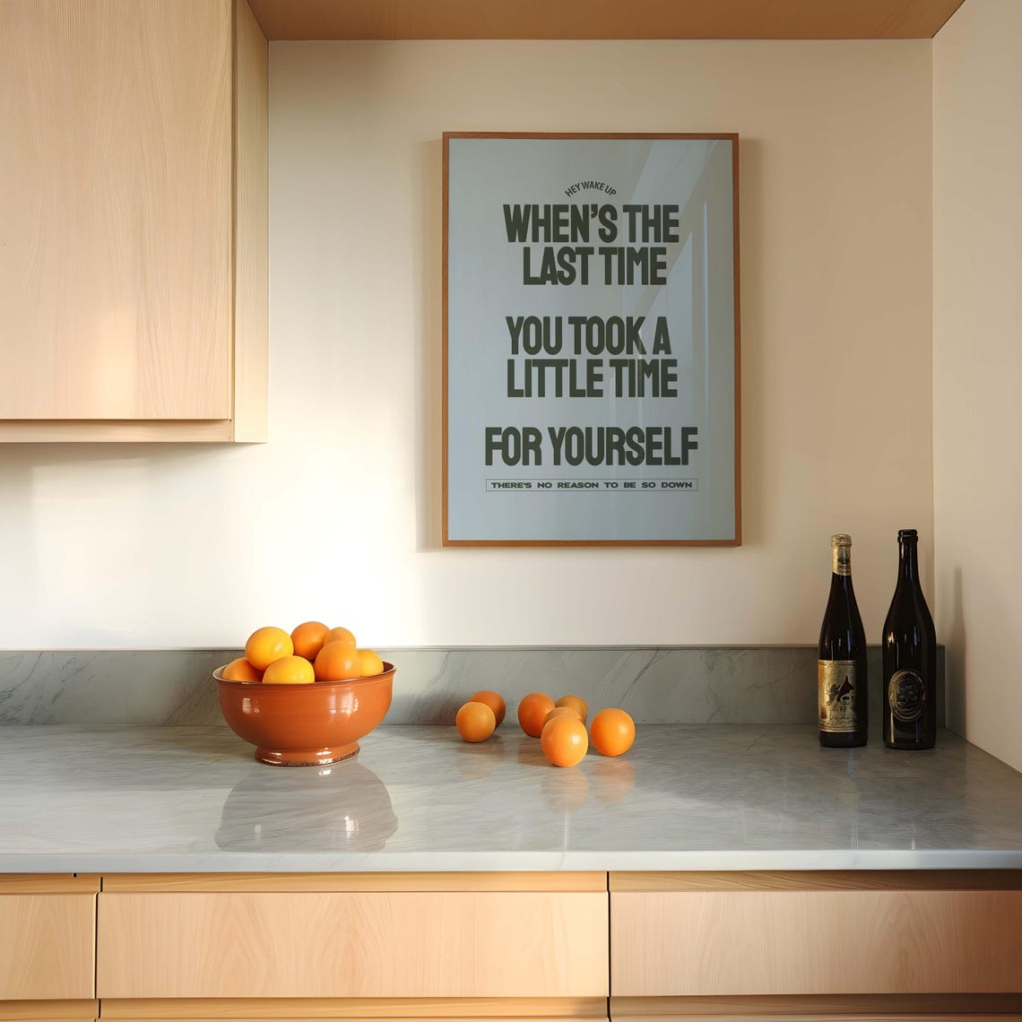 Take Time for Yourself Self Care Quote Poster Blue Typography - Image 3