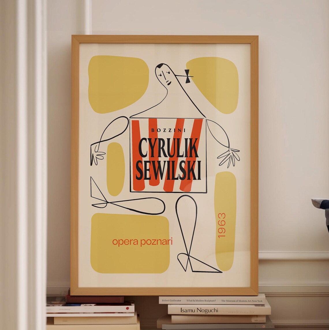 Cyrulik Sewilski 1963 Poznan Opera Vintage Polish Poster Art