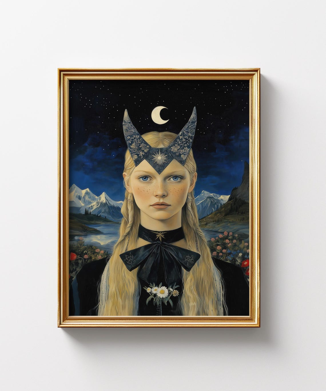 Valkyrie Norse Goddess Witch Art Scandi Art Spirtual Art Divine Feminine Esoteric New Age Viking Wicca Witchy Art Mythology