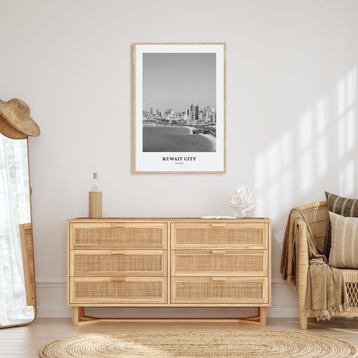Kuwait City Wall Art Kuwait City Wall Decor Kuwait City Poster Kuwait City Home Decor Kuwait City Travel Gift Kuwait City Travel Print - Image 3