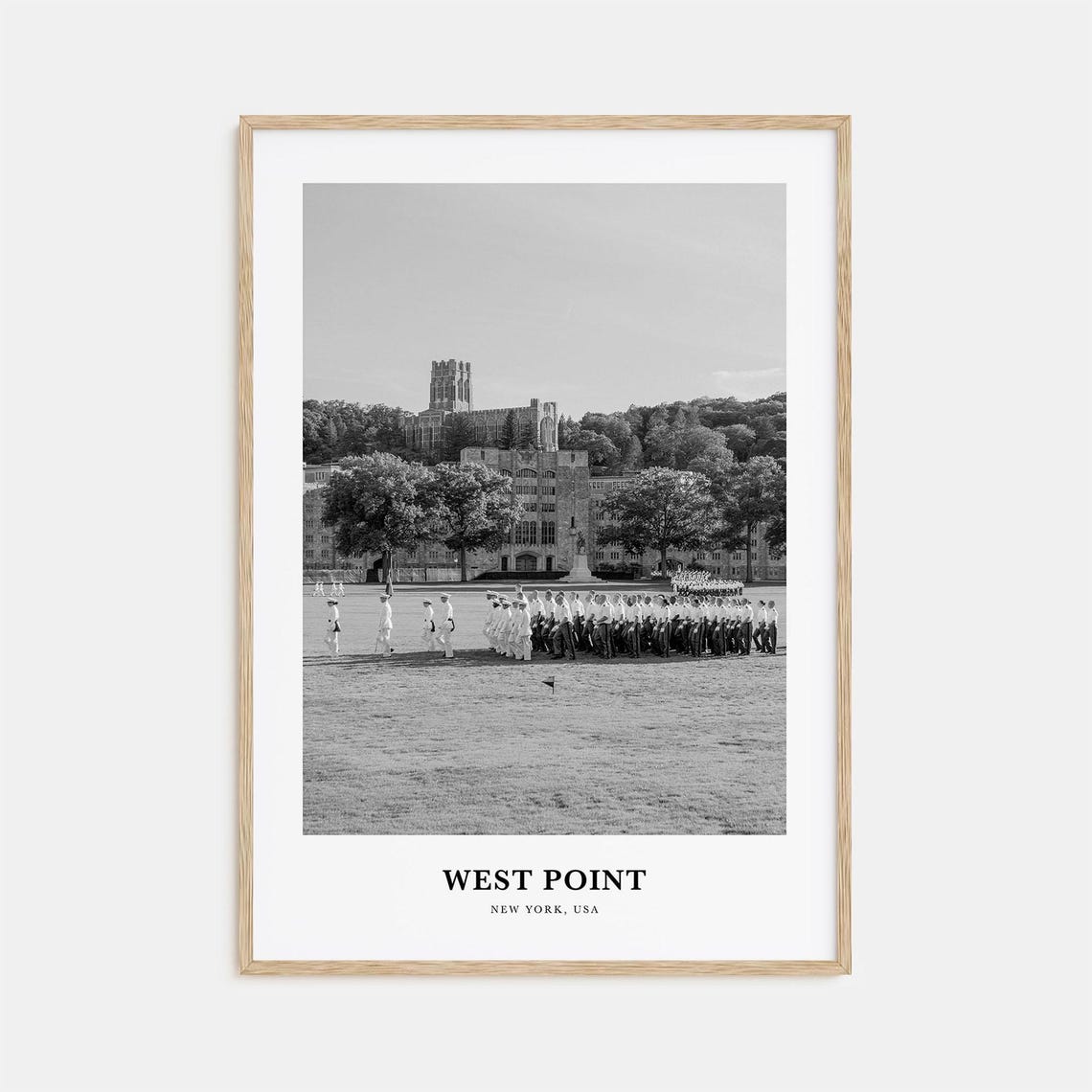 West Point New York Cadets Marching Before The Academy Building Poster
