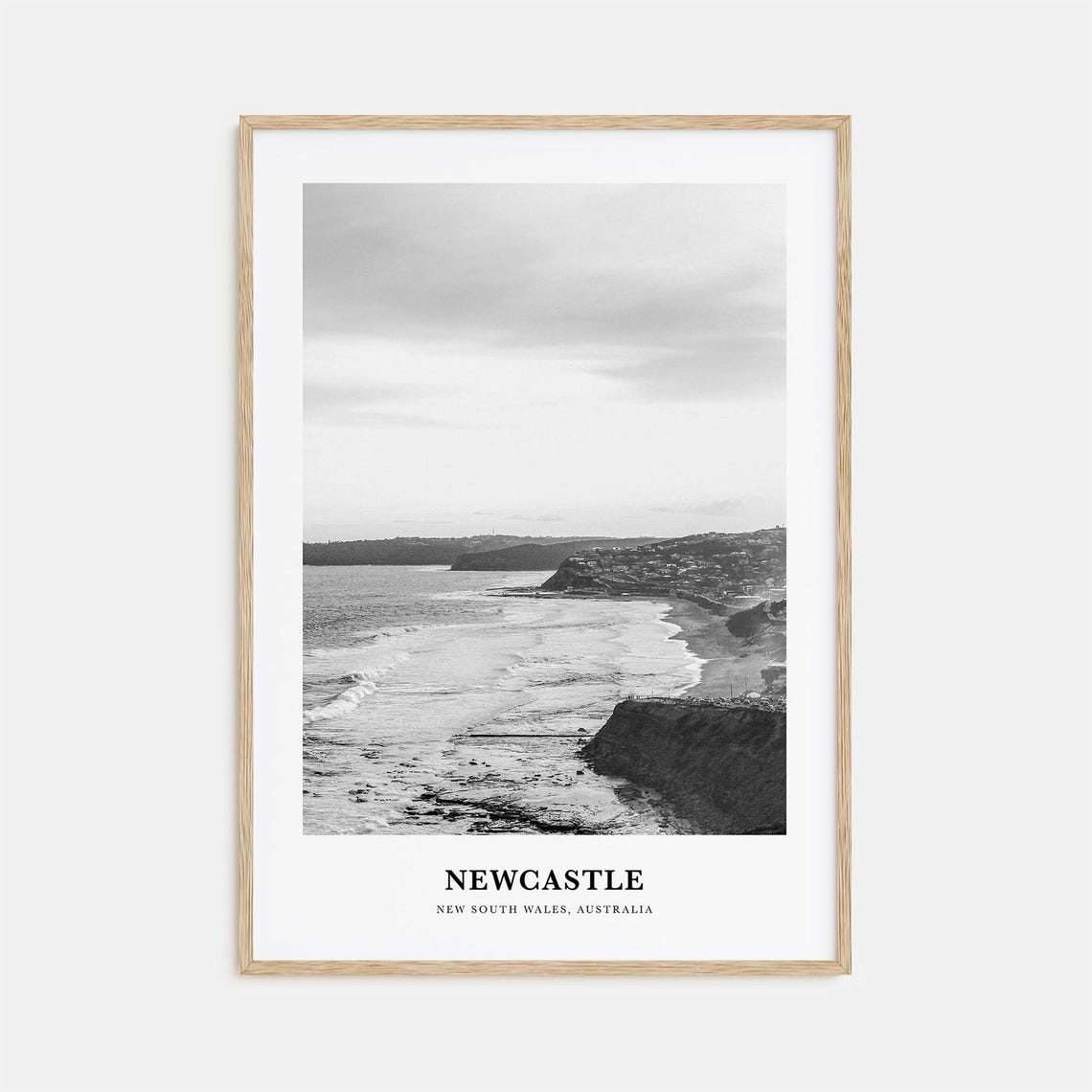 Newcastle New South Wales Australia Coastal Beach Photo Poster