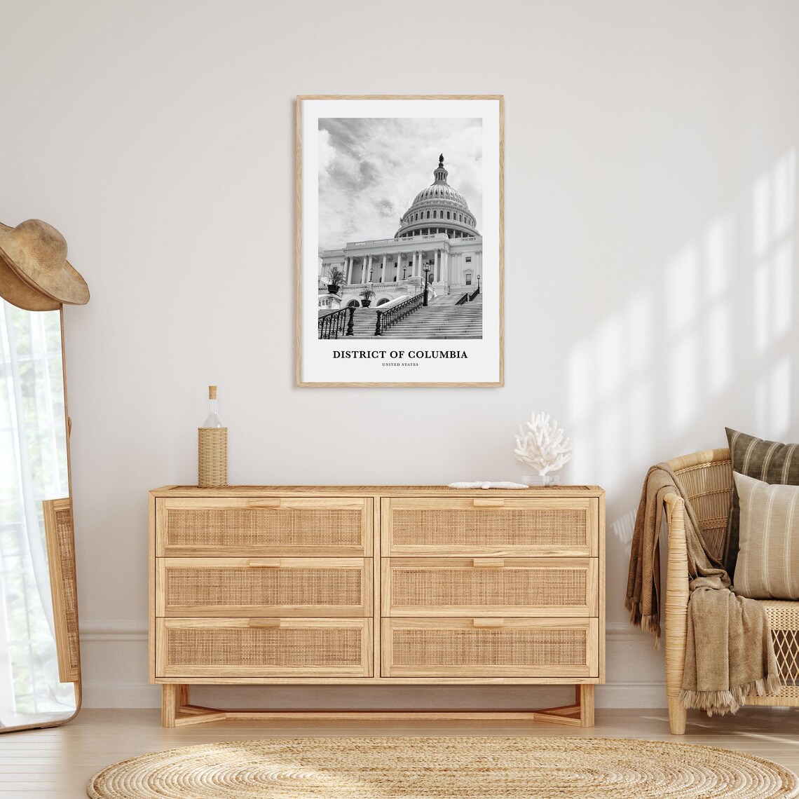 District Of Columbia Wall Art District Of Columbia Wall Decor District Of Columbia Poster District Of Columbia Home Decor Travel Gift - Image 3