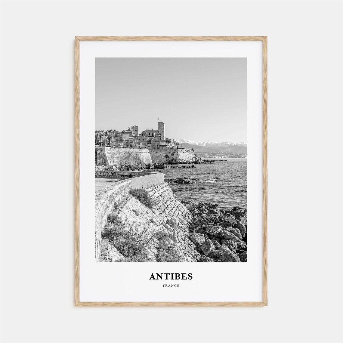 Antibes France Riviera Old Town Seawall Mediterranean View Poster
