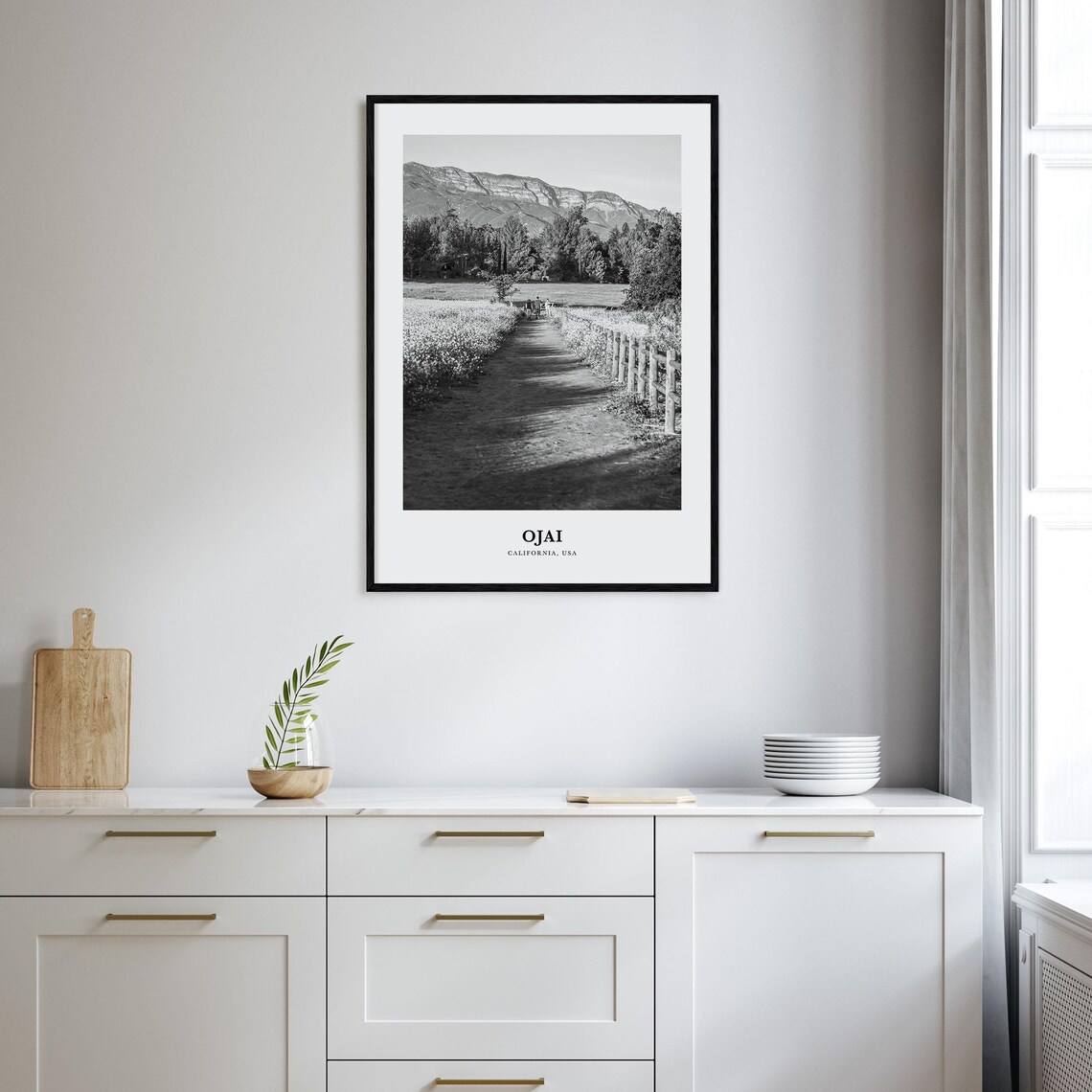 Ojai California Trail with Horseback Riders Mountain Photo Poster - Image 2