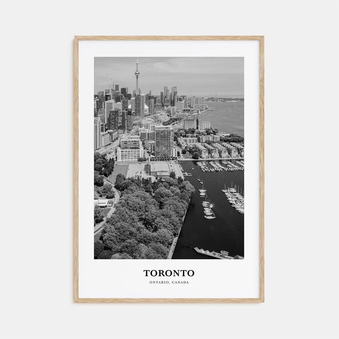 Toronto Ontario Harbour Marina CN Tower Panoramic View Poster