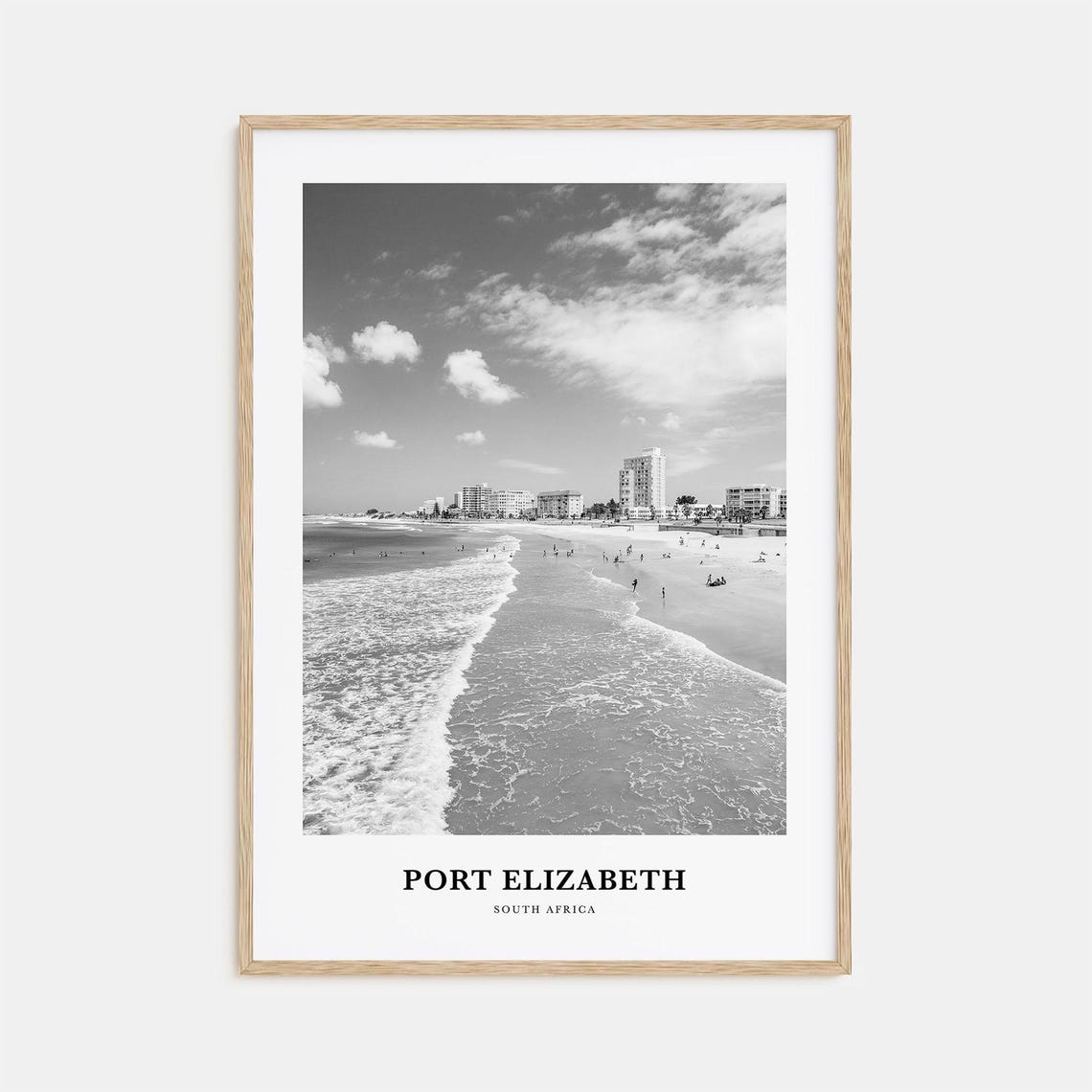 Port Elizabeth South Africa City Beach And Surf Scene Poster