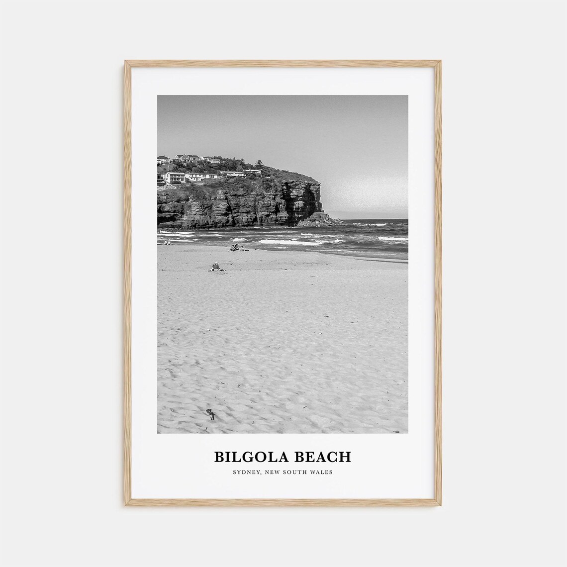 Bilgola Beach Sydney Surf Beach with Rocky Headland Art Poster