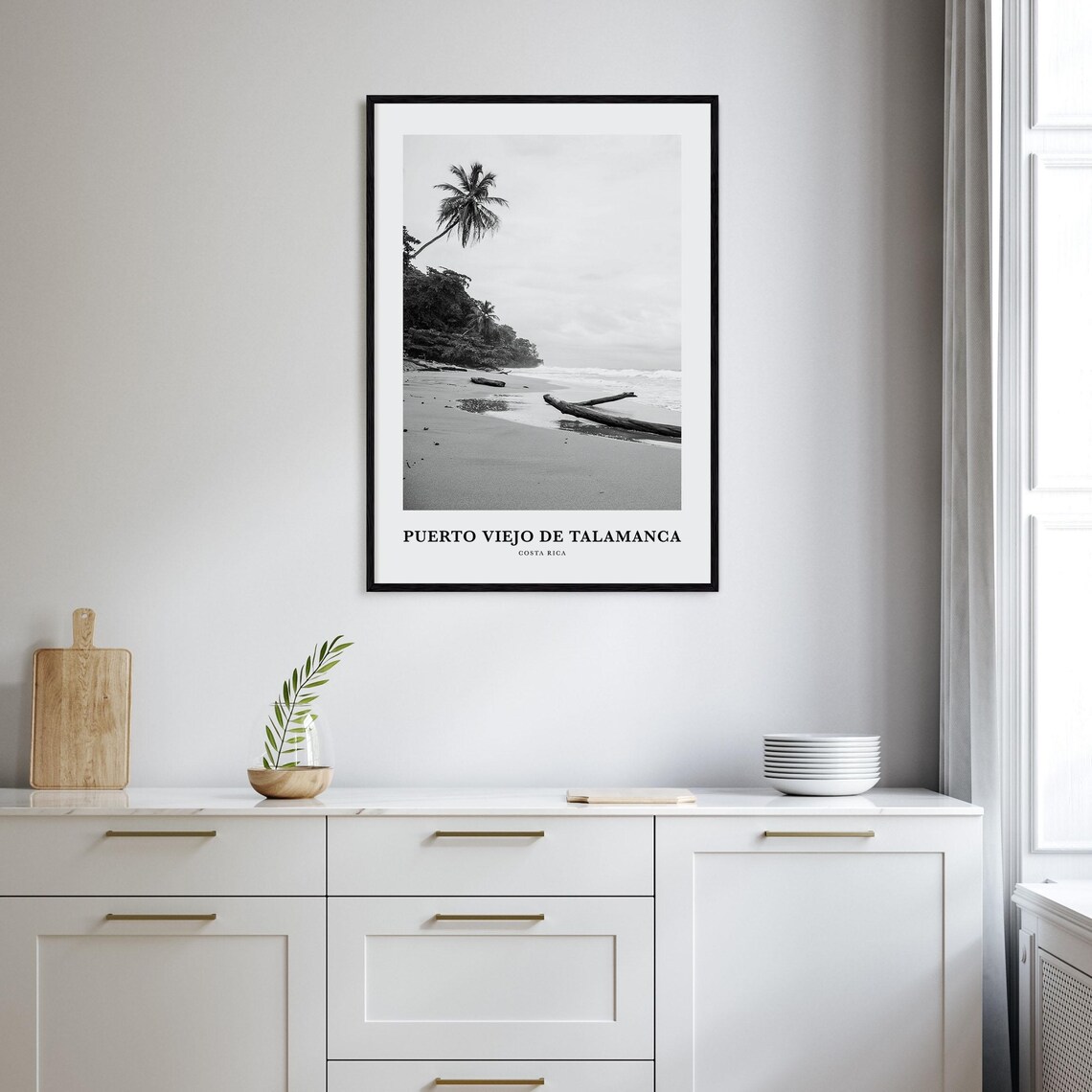Puerto Viejo De Talamanca Costa Rica Wild Beach Palm Driftwood Poster - Image 2