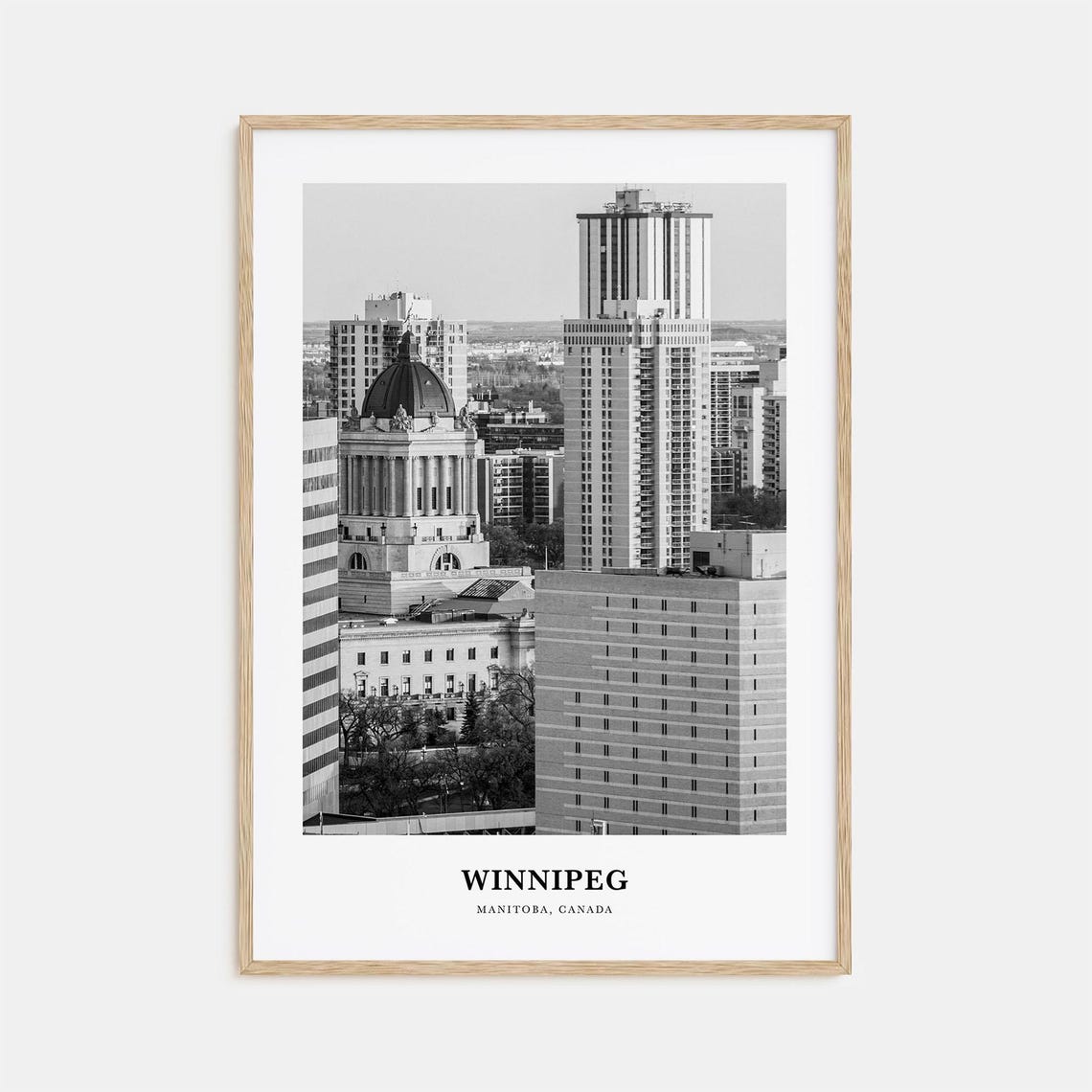 Winnipeg Manitoba Canada Downtown Skyline Domed Landmark Poster