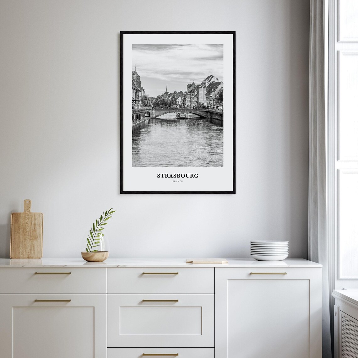 Strasbourg Ill River Bridge and Historic Old Town France Travel Poster - Image 2