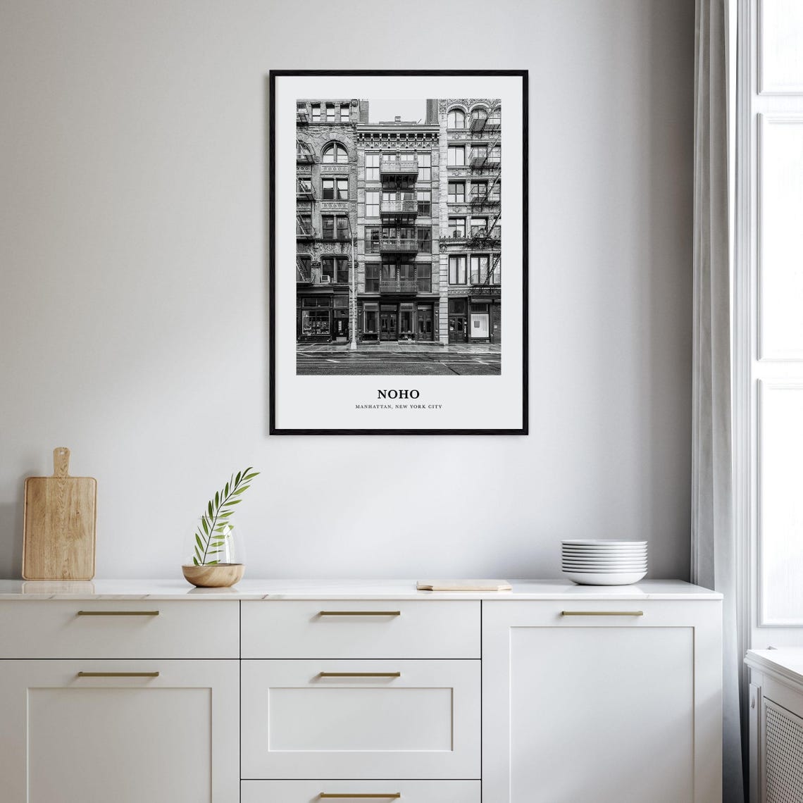 NoHo Manhattan Historic Cast Iron Buildings Fire Escapes Poster - Image 2