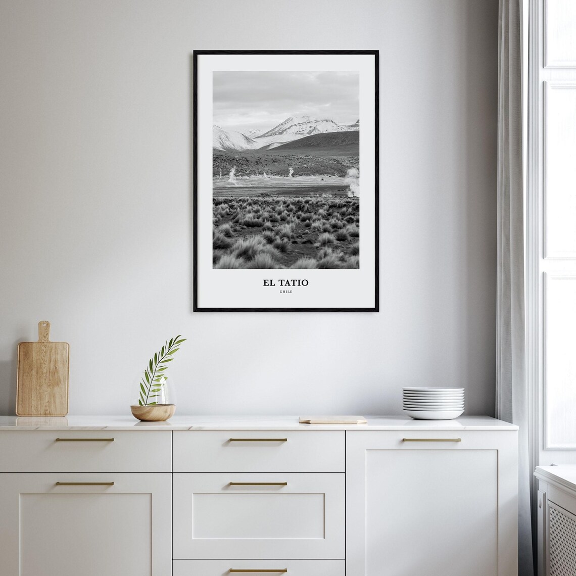 El Tatio Chile Geyser Field Steaming Vents Black White Photo Poster - Image 2