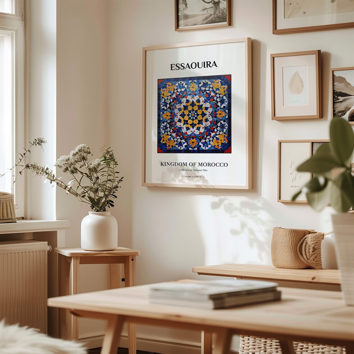 Essaouira Morocco Tile Art Minimalist Print Poster Traditional Wall Decor Kitchen Wall Art Aesthetic Home Decor C32 433 - Image 2