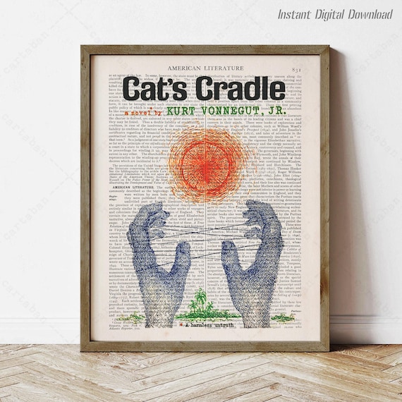 Kurt Vonnegut Jr Cats Cradle Novel Book Cover Art Dictionary Wall Poster