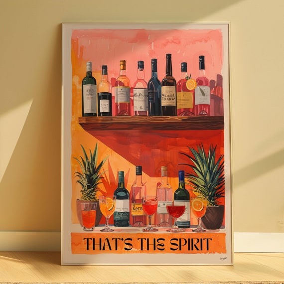 Bar Vintage Modern Travel Poster