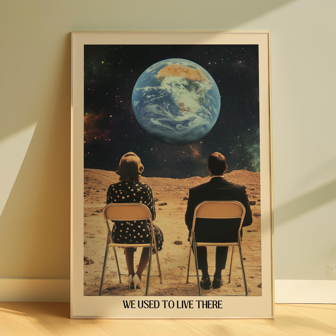 Retro Space Art Print, Surreal Abstract Decor - Image 4