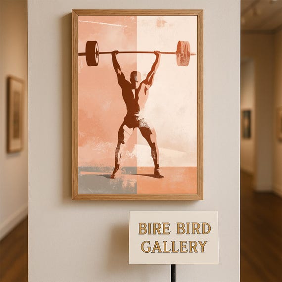 Weightlifting Wall Art Retro Gym Poster For Fitness Room Strength Training Decor Motivational Powerlifting Print