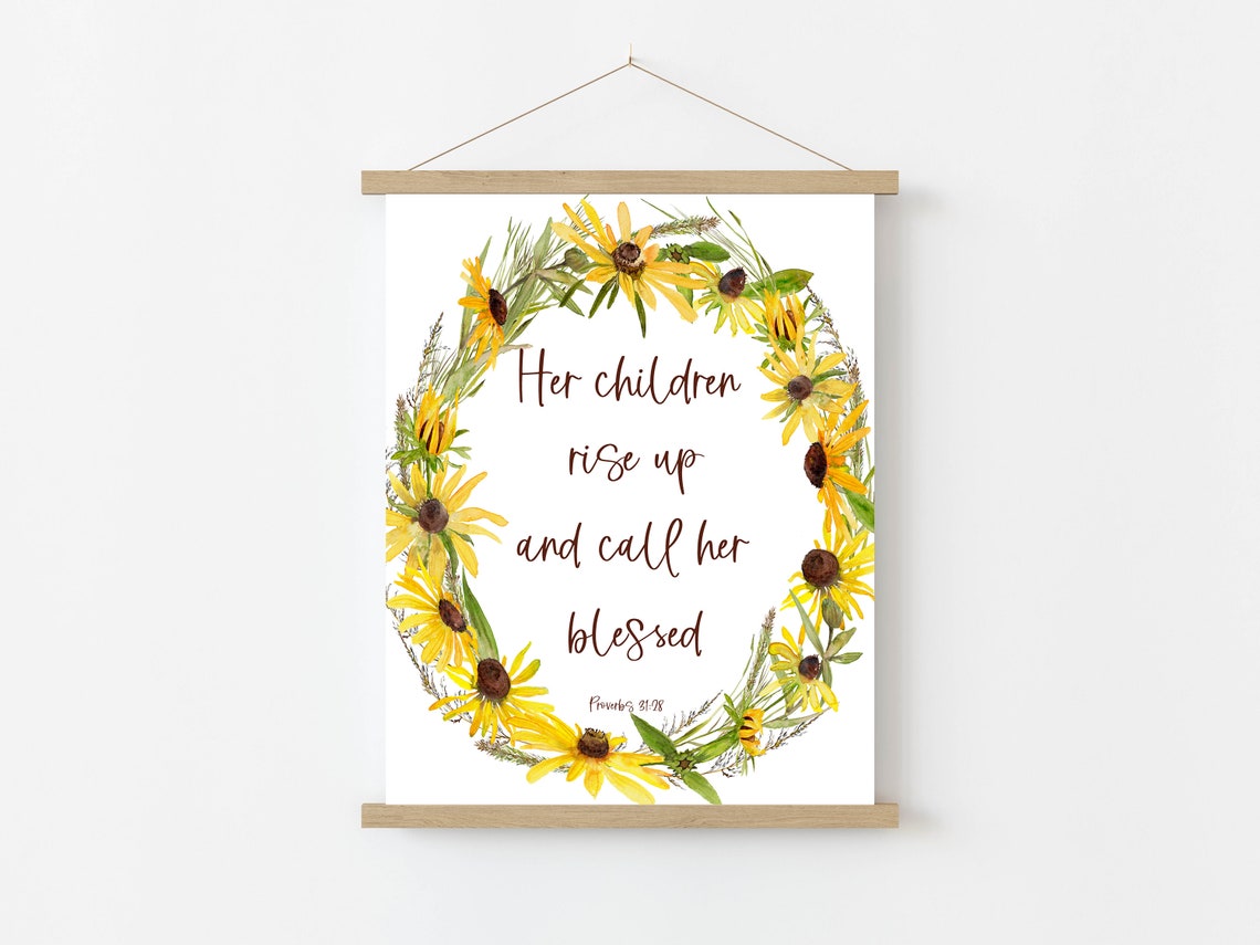 Her Children Rise Up And Call Her Blessed Mothers Day Poster - Image 6