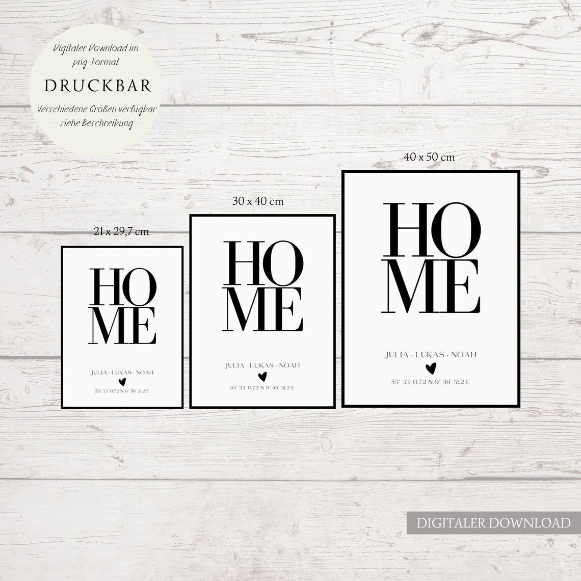 Personalized Family Home Poster With Names - Image 2