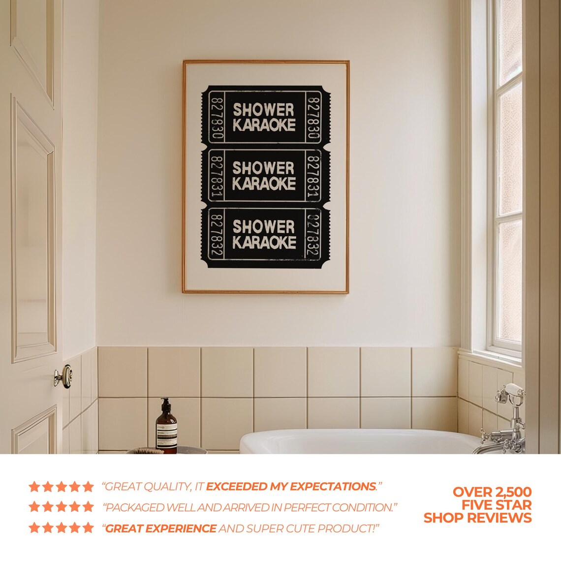 Shower Karaoke Funny Bathroom Wall Decor Poster - Image 3