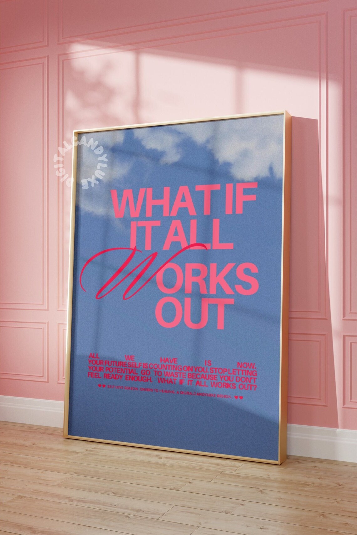 What If It All Works Out Preppy Poster Print