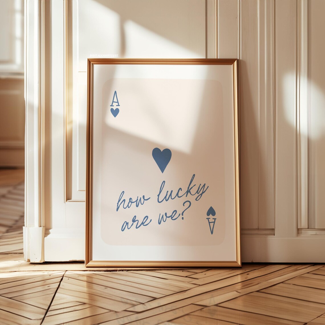 How Lucky Are We Vintage Retro Art Print