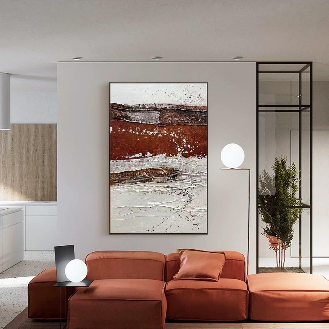 Scandinavian Style Abstract Earth Layers, Wall Art Print - Image 3