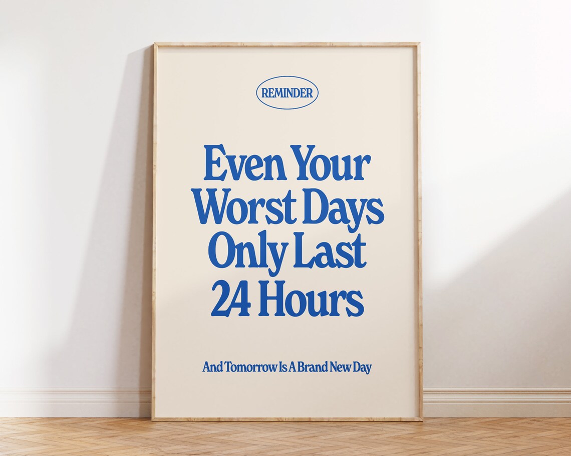 Positive Quote Typography Poster, Retro Wall Decor - Image 2