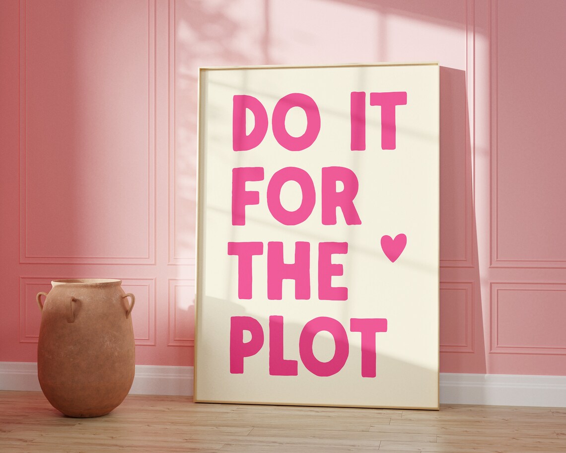 Do It For The Plot Trendy Bar Cart Poster - Image 2