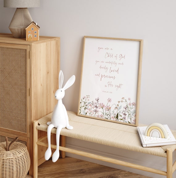 Child of God Nursery Scripture Art Print