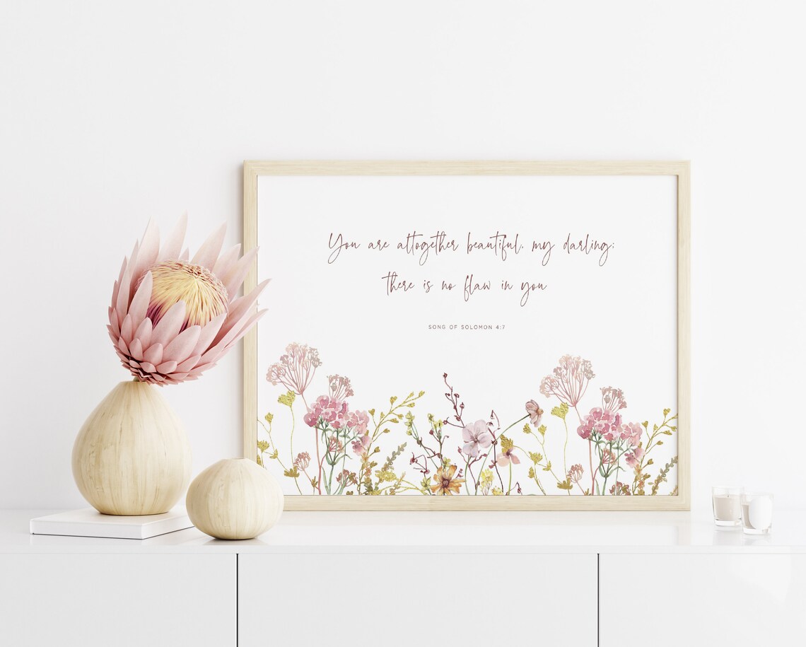 Christian Nursery Decor, You Are Altogether Beautiful