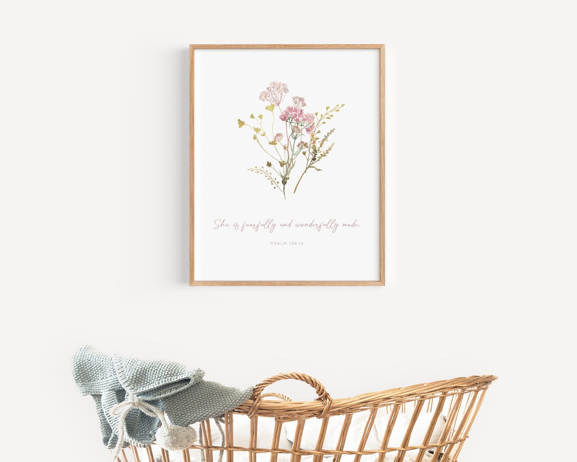 She Is Fearfully and Wonderfully Made Psalm 139 Art Print