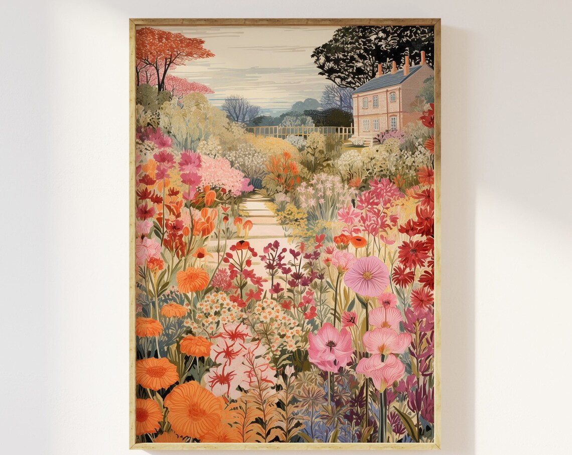 Countryside Home And Garden In Spring Art Print