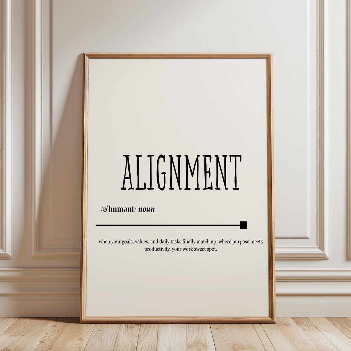 Alignment Wall Art Minimalist Motivational Office Decor Quote For Productivity Purpose Home Workspace