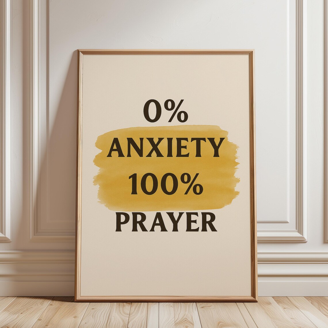 0 Anxiety 100 Prayer Wall Art Christian Quote Faithbased Scripture Decor Relief Home Office Print
