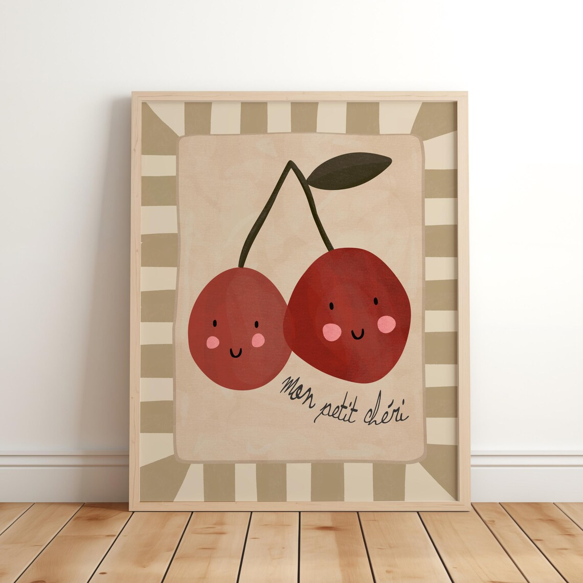 Mon Petit Cheri Cherry Nursery Kids Art Print