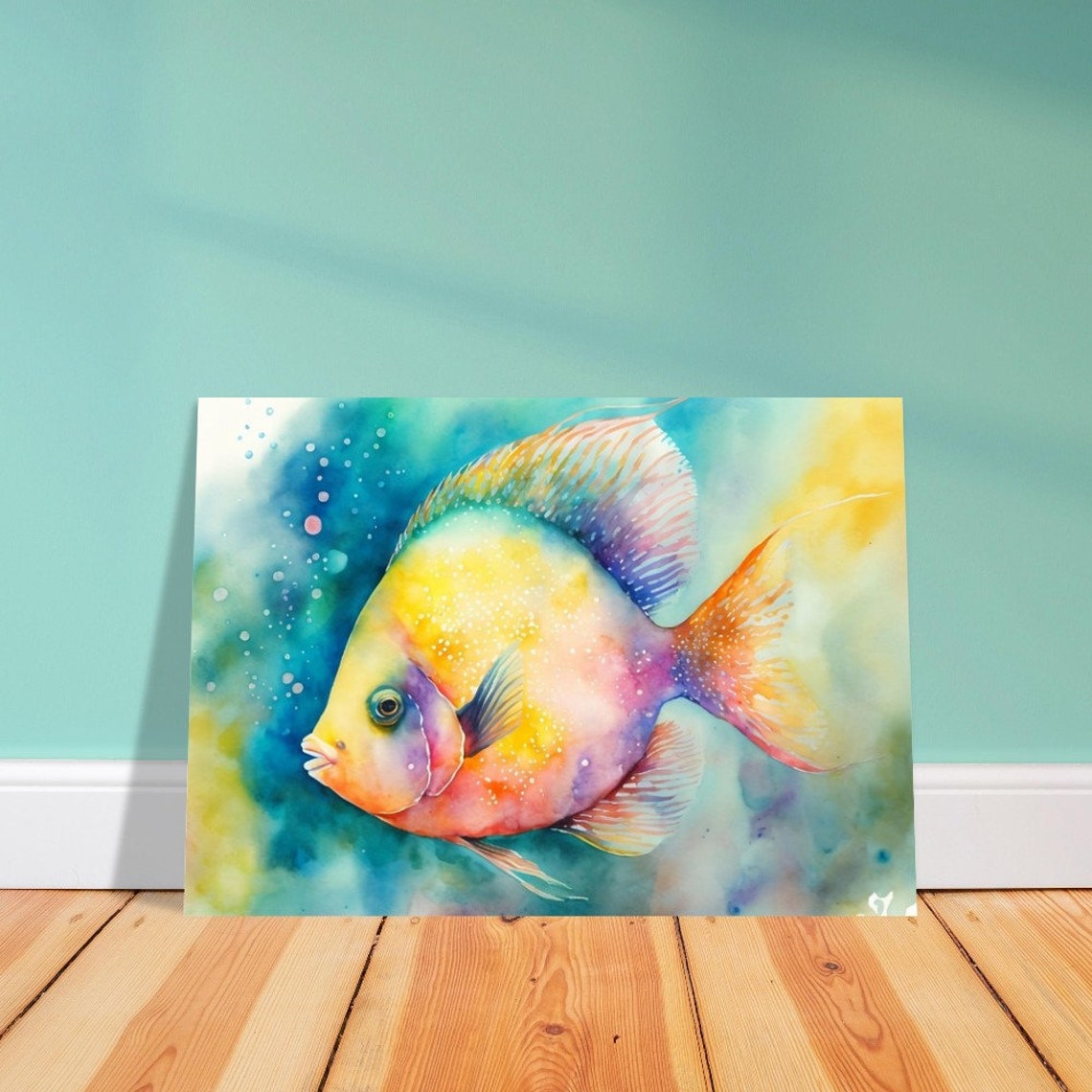 Tropical Fish Watercolor Art Print - Image 2