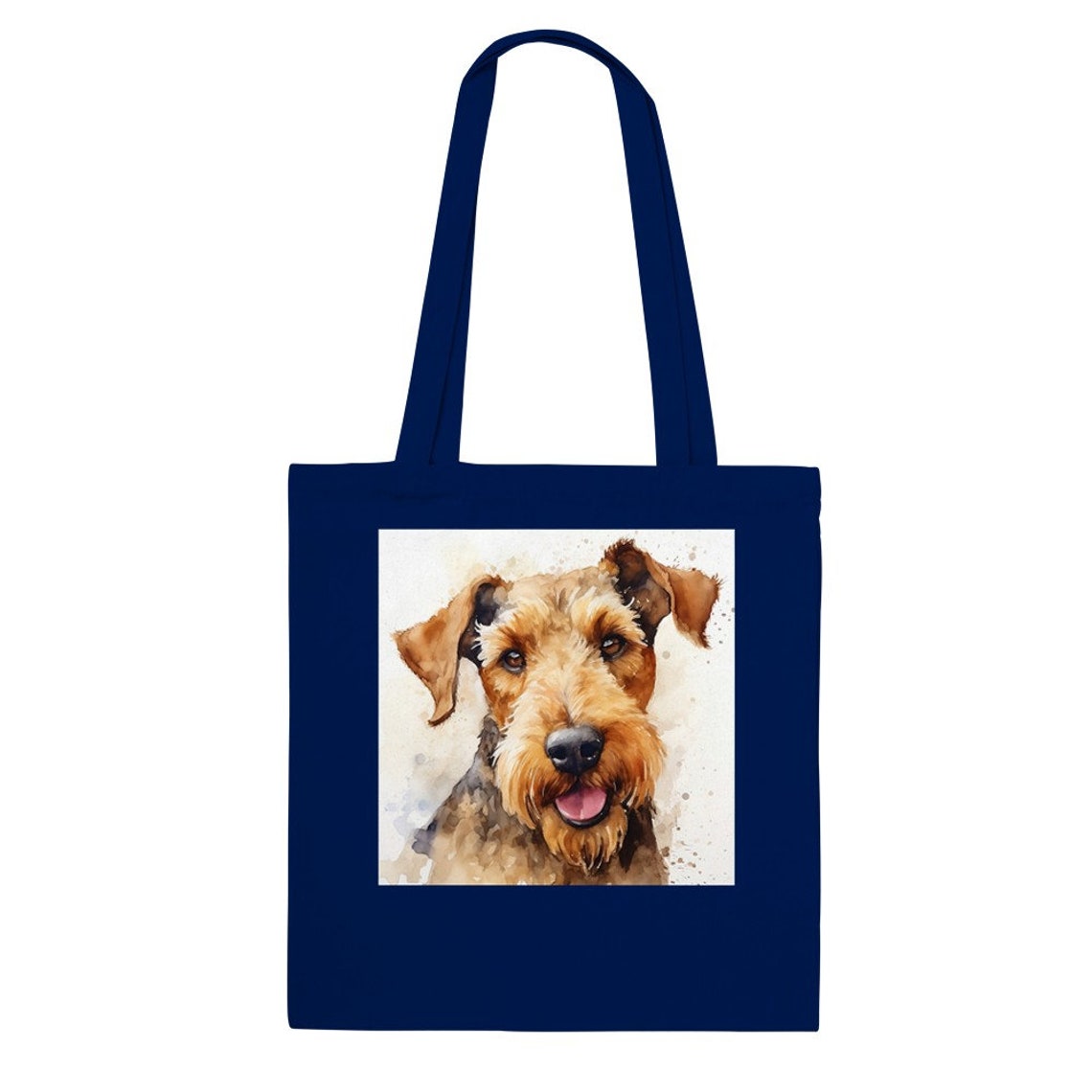 Cute Welsh Terrier Dog Print Design Canvas Tote Bag Gift Product - Image 2