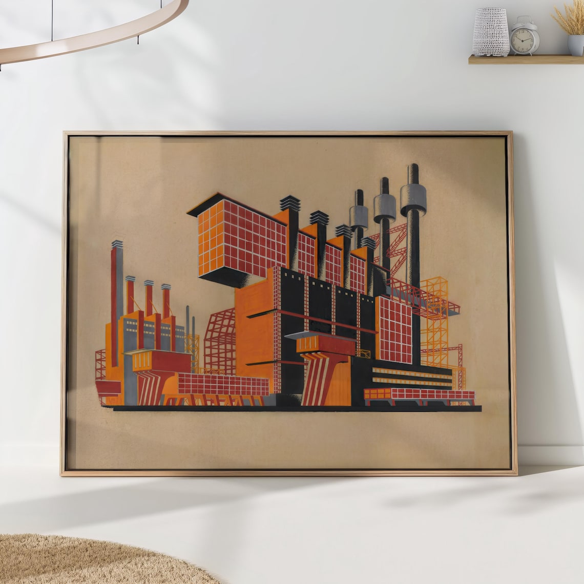 Constructivist Industrial Design Chernikhov Architectural Poster