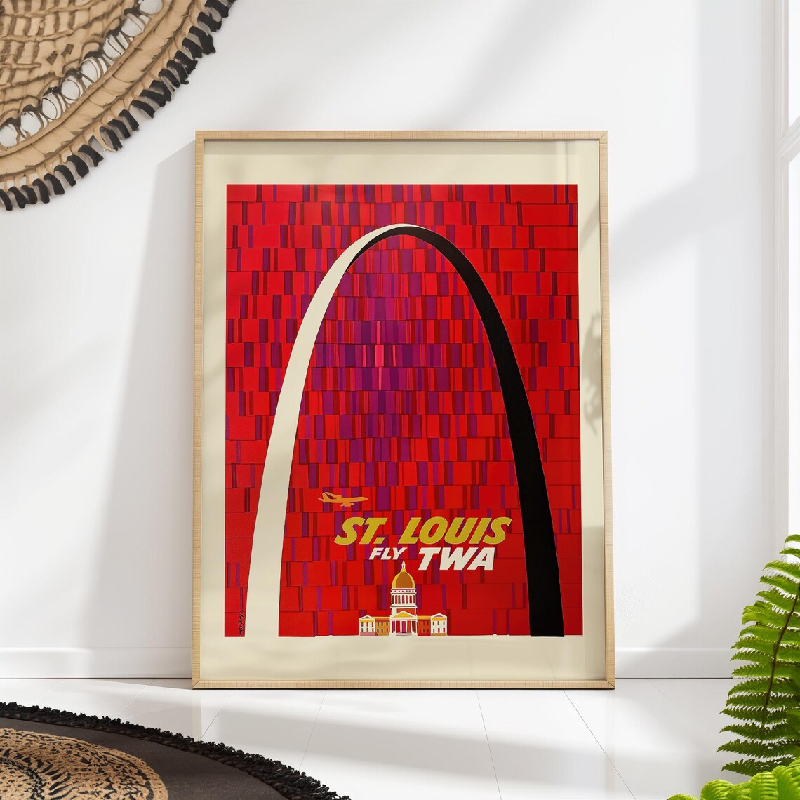 St Louis Travel Poster, Vintage Mid-Century Travel Poster
