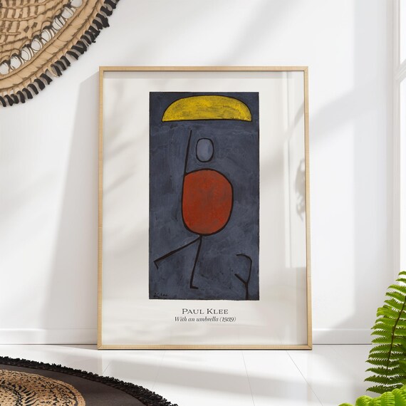 Paul Klee Art Print With An Umbrella 1939 Abstract Modern Wall