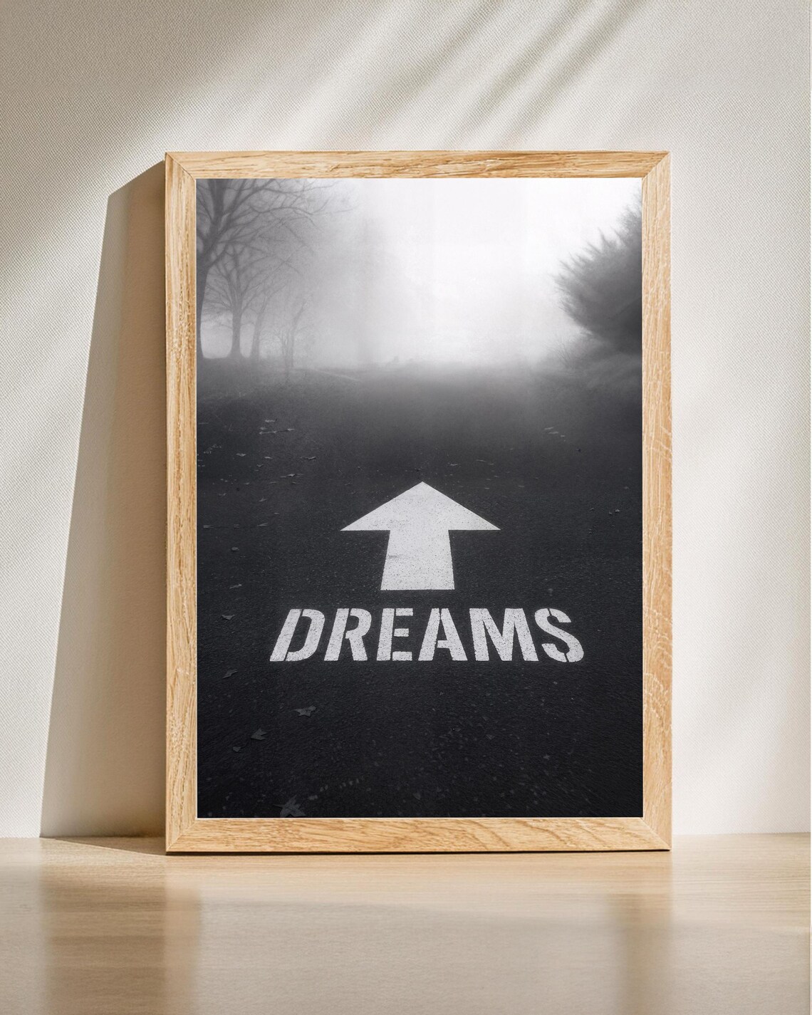 Dreams Road Poster Motivational Quote Wall Art Inspirational Print